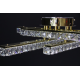 Люстра в стилі Rise "Trek Crystal Gold 80W"
